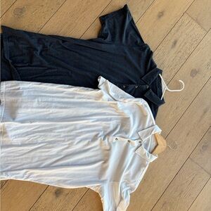 Classic Black and White Polo Shirt Set from Fresh Clean Threads.  XL-Tall